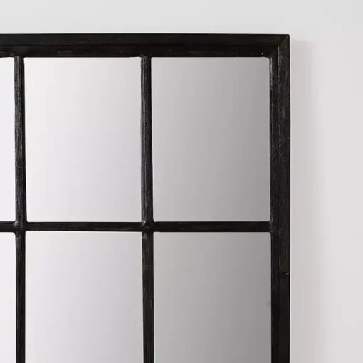 Kirklands Home Full Length & Floor Mirrors|Grande Black Window Pane Leaner Mirror