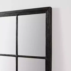 Kirklands Home Full Length & Floor Mirrors|Grande Black Window Pane Leaner Mirror