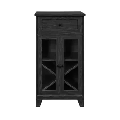 Kirklands Home Cabinets & Sideboards|Graphite Double Door Reeves Cabinet Black