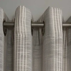 Kirklands Home Curtains & Drapes|Graphite Stripe Single Curtain Panel, 84 in.