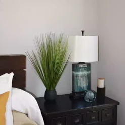 Online Grass Arrangement in Black Ribbed Pot Arrangements & Greenery