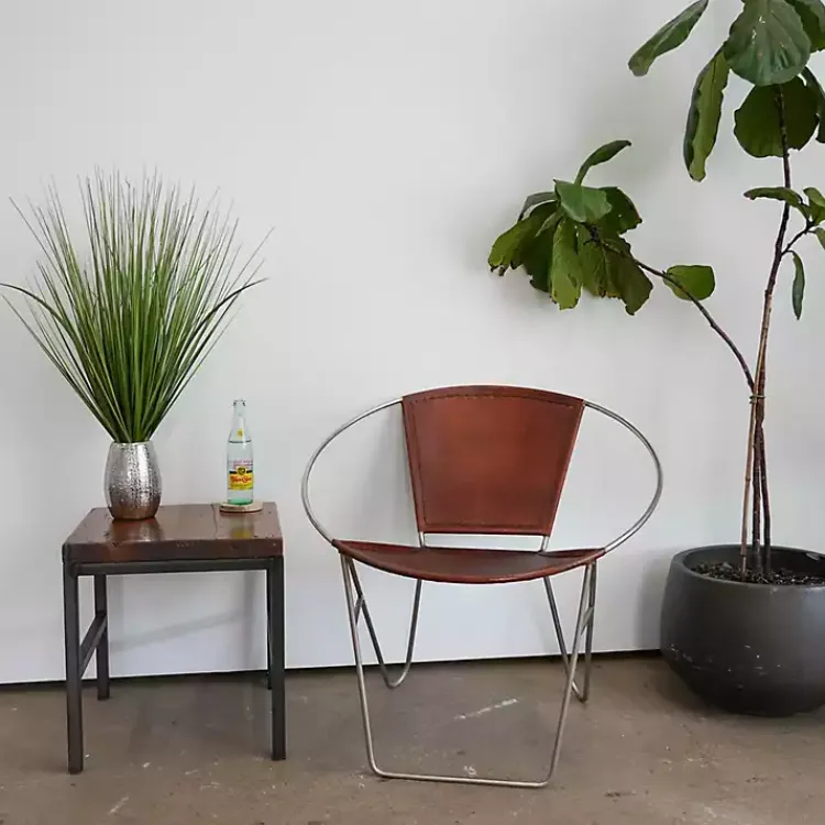 Hot Grass Arrangement in Crackled Silver Pot Arrangements & Greenery