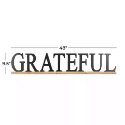 Kirklands Home Wall Quotes & Signs|Grateful Wood Wall Plaque Black