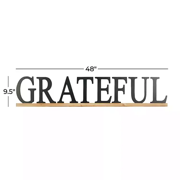 Kirklands Home Wall Quotes & Signs|Grateful Wood Wall Plaque Black