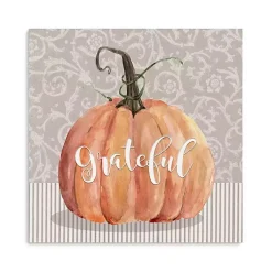 Outlet Grateful Pumpkin Canvas Art Print, 20x20 Fall