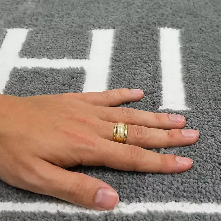 Kirklands Home Bathroom Rugs|& White Gray