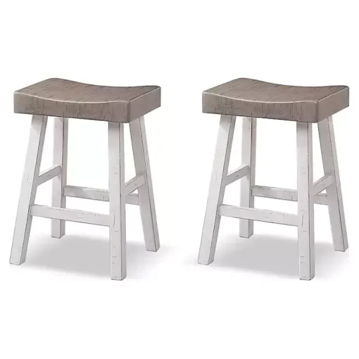 Kirklands Home Bar Stools & Counter Height Stools|& White Cooper Counter Stools, Set of 2 Gray