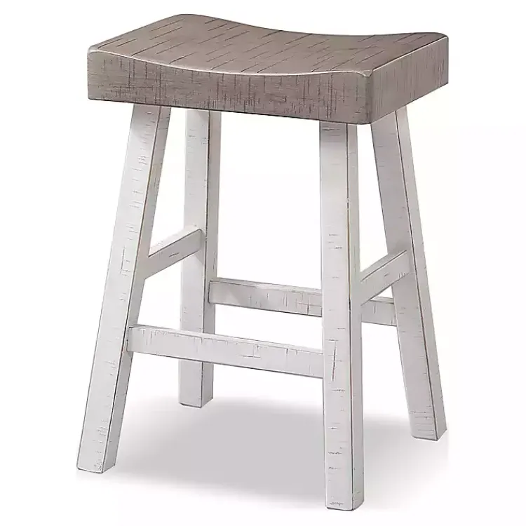 Kirklands Home Bar Stools & Counter Height Stools|& White Cooper Counter Stools, Set of 2 Gray
