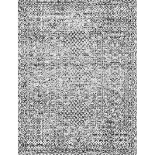 Kirklands Home Accent Rugs|Gray Abstract Pattern Washable Runner