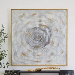 Kirklands Home Wall Plaques|Gray Abstract Swirl Metal Wall Plaque