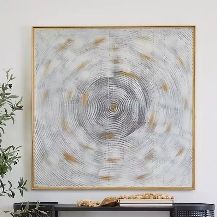 Kirklands Home Wall Plaques|Gray Abstract Swirl Metal Wall Plaque