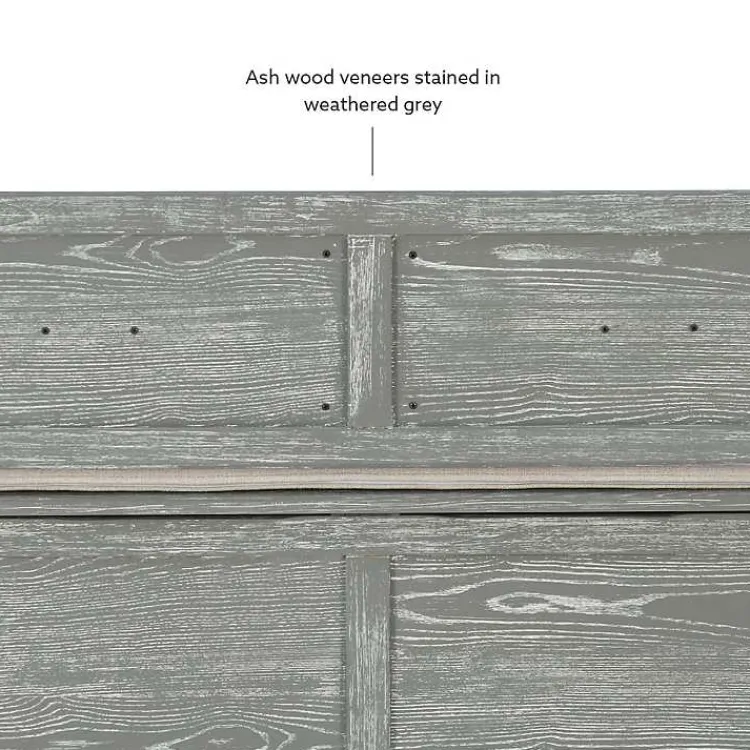 Kirklands Home Benches & Ottomans|Gray and Beige Carlton Storage Bench