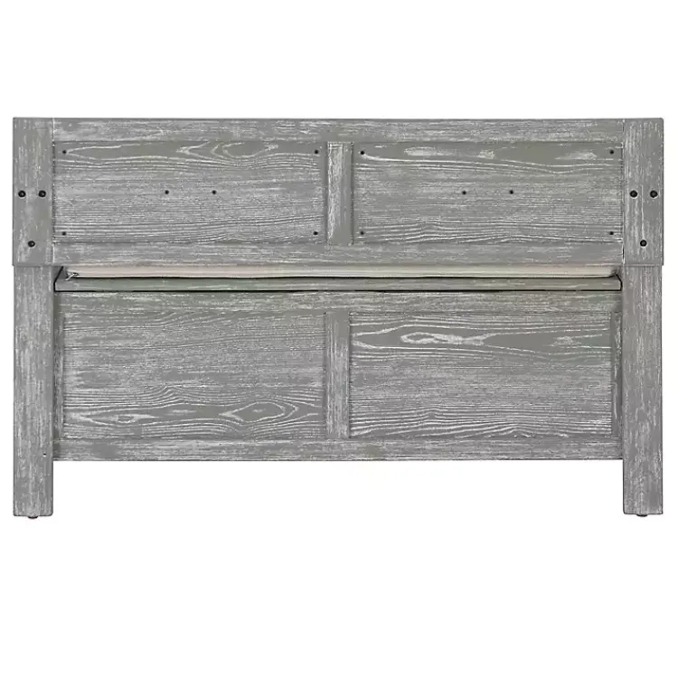 Kirklands Home Benches & Ottomans|Gray and Beige Carlton Storage Bench