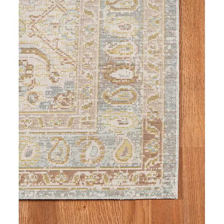 Kirklands Home Area Rugs|Gray and Beige Vintage Medallion Area Rug, 5x7