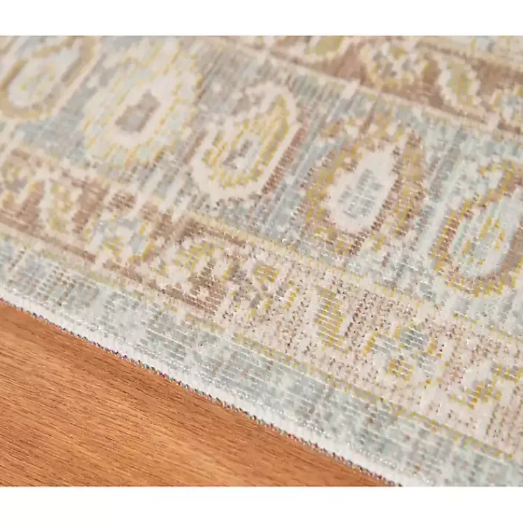 Kirklands Home Area Rugs|Gray and Beige Vintage Medallion Area Rug, 5x7