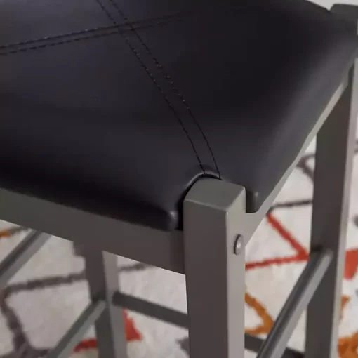 Kirklands Home Dining Sets|Gray and Black 3-pc. Stool and Table Set