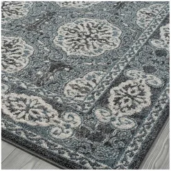 Kirklands Home Area Rugs|Gray and Blue Alex Area Rug, 5x7