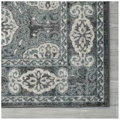 Kirklands Home Area Rugs|Gray and Blue Alex Area Rug, 5x7