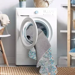 Kirklands Home Area Rugs|Gray and Blue Barron Washable Area Rug, 5x7