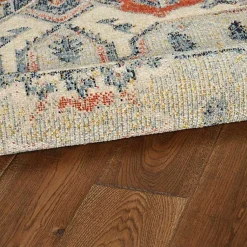 Kirklands Home Area Rugs|Gray and Blue Traditional Medallion Area Rug, 8x10