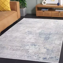 Kirklands Home Area Rugs|Gray and Blue Whisper Abstract Area Rug, 5x7