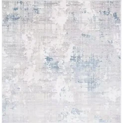 Kirklands Home Area Rugs|Gray and Blue Whisper Abstract Area Rug, 6x6