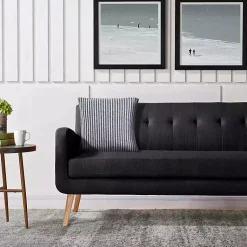 Discount Gray and Cream Striped Pillow, 22 in. Pillows