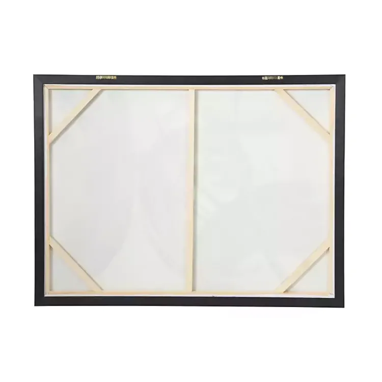 Kirklands Home Canvas Art|Gray and Gold Abstract Framed Canvas Art Print