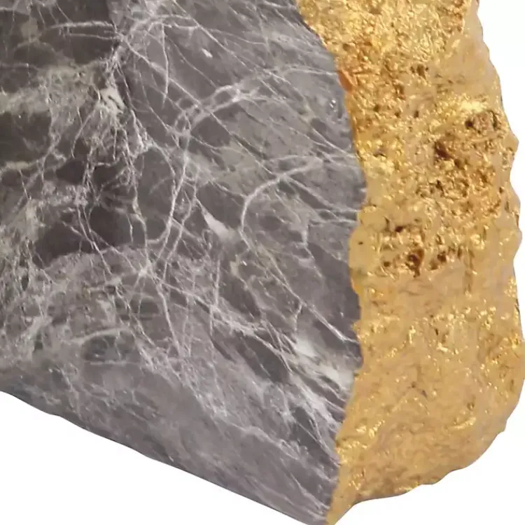 Best Gray and Marble Geode Bookends, Set of 2 Decorative Accents