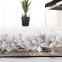 Kirklands Home Area Rugs|Gray and Ivory Fontana Shag Runner, 2x8