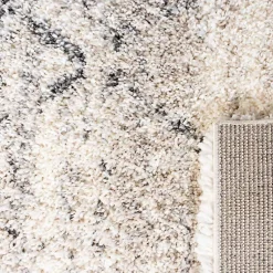 Kirklands Home Area Rugs|Gray and Ivory Fontana Shag Runner, 2x8