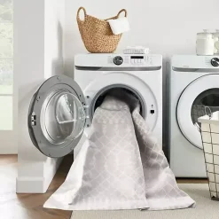 Kirklands Home Area Rugs|Gray and Ivory Moroccan Trellis Area Rug, 3x5