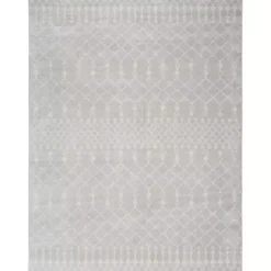 Kirklands Home Area Rugs|Gray and Ivory Moroccan Trellis Area Rug, 9x12
