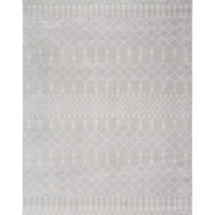 Kirklands Home Area Rugs|Gray and Ivory Moroccan Trellis Area Rug, 9x12
