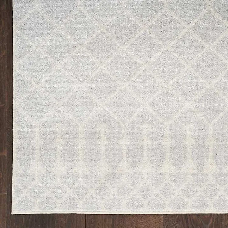 Kirklands Home Area Rugs|Gray and Ivory Moroccan Trellis Area Rug, 9x12