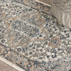 Kirklands Home Area Rugs|and Ivory Nadia Medallion Area Rug, 2x4 Gray