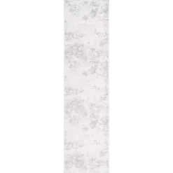 Kirklands Home Area Rugs|Gray and Ivory Whisper Abstract Runner, 2x8
