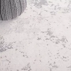 Kirklands Home Area Rugs|Gray and Ivory Whisper Abstract Area Rug, 6x6