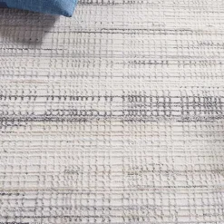 Kirklands Home Area Rugs|Gray and Ivory Whisper Striated Runner, 2x8