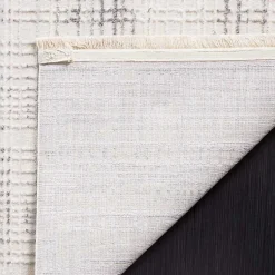 Kirklands Home Area Rugs|Gray and Ivory Whisper Striated Runner, 2x8