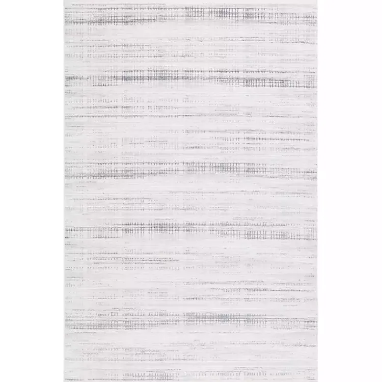 Kirklands Home Area Rugs|Gray and Ivory Whisper Striated Area Rug, 5x7