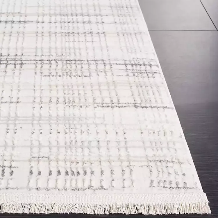 Kirklands Home Area Rugs|Gray and Ivory Whisper Striated Area Rug, 5x7