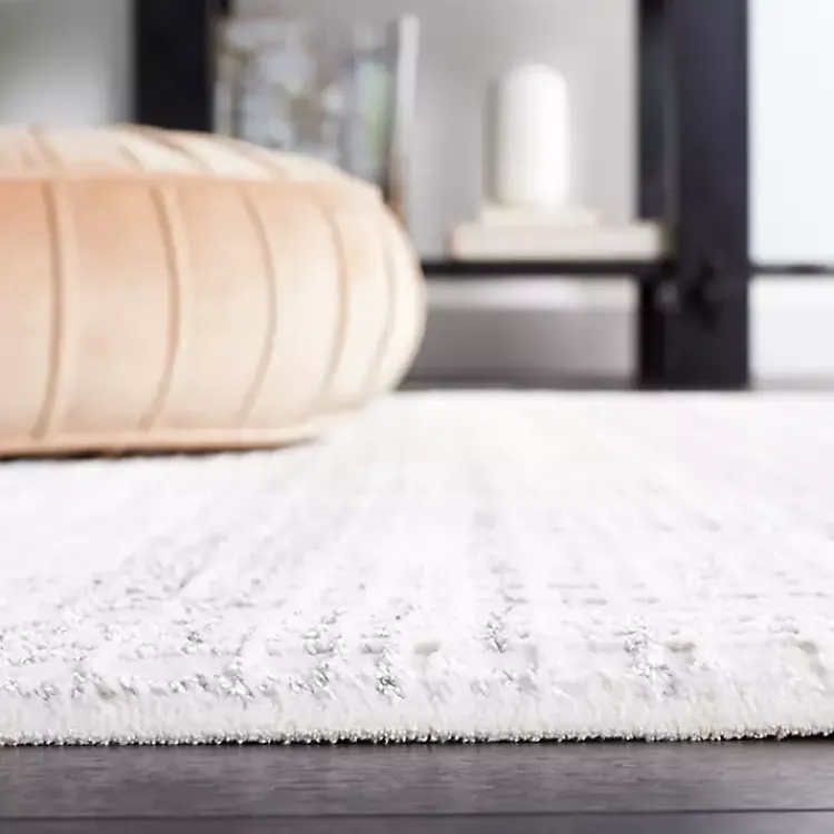 Kirklands Home Area Rugs|Gray and Ivory Whisper Striated Area Rug, 5x7