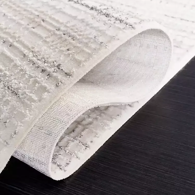 Kirklands Home Area Rugs|Gray and Ivory Whisper Striated Area Rug, 5x7