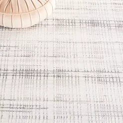 Kirklands Home Area Rugs|Gray and Ivory Whisper Striated Area Rug, 5x7