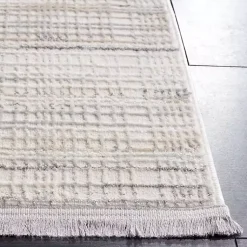 Kirklands Home Area Rugs|Gray and Ivory Whisper Striated Area Rug, 8x10