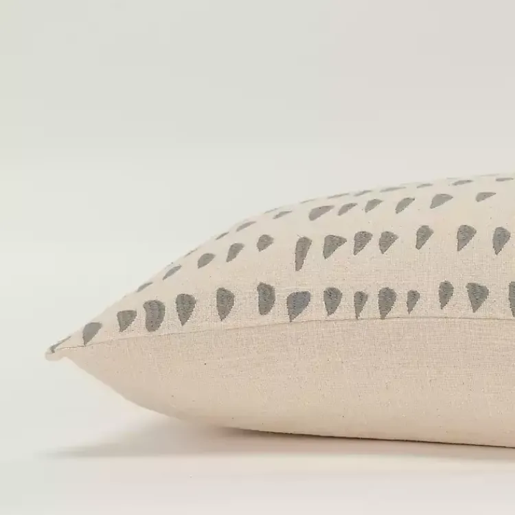 Gray and Natural Animal Patterned Lumbar Pillow Pillows