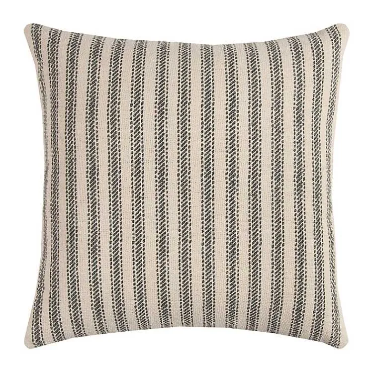 and Natural Ticking Stripe Pillow Pillows