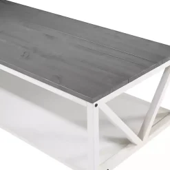 Kirklands Home Coffee Tables|Gray and Barnwood Coffee Table White
