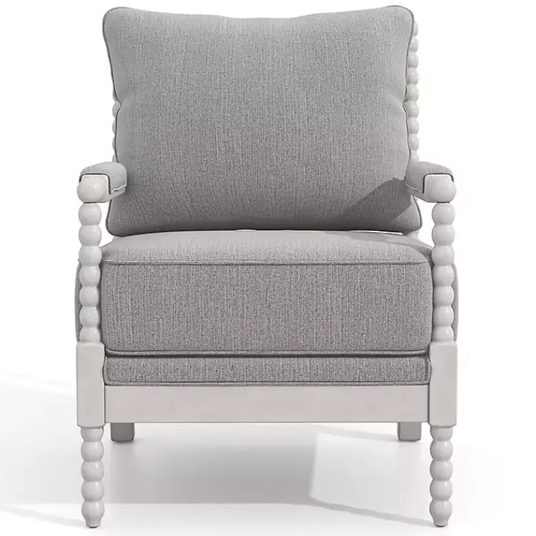 Kirklands Home Accent Chairs|and White Beaded Frame Accent Chair Gray